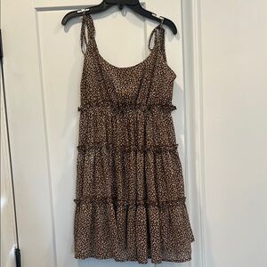 Brown Leopard Print Dress